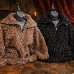 Teddy Jacket - Black and Brown